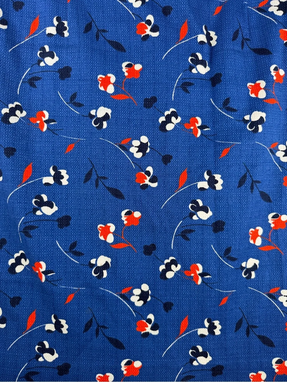 Boden Blue Floral Pencil Skirt & Red & White Floral Accents- Beautiful EUC 14R